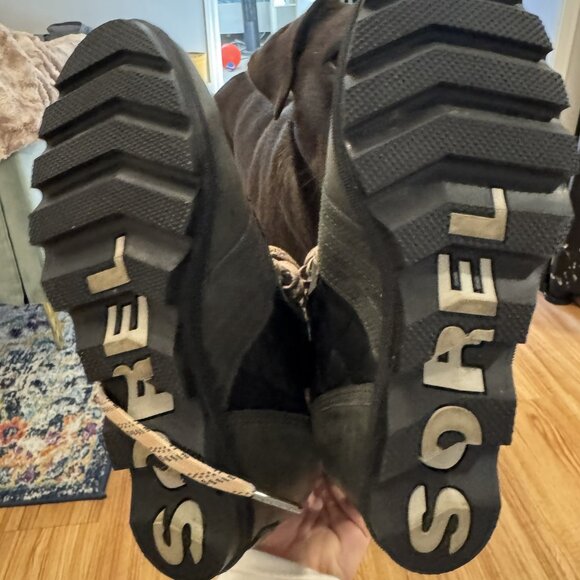 Sorel Womens Lexie Wedge Size 9.5 Green Slate Lace Up Wedge Bootie - Waterproof! - Picture 7 of 7